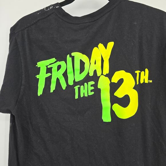 Friday The 13th Men's Retro Jason Forest Graphic T-Shirt Black Size Medium - Picture 4 of 9